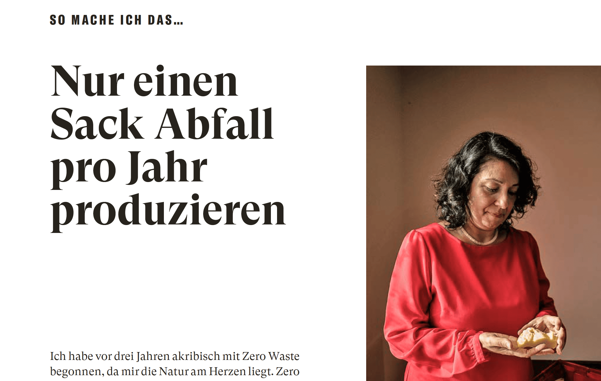 Nur einen Sack Abfall pro Jahr produzieren