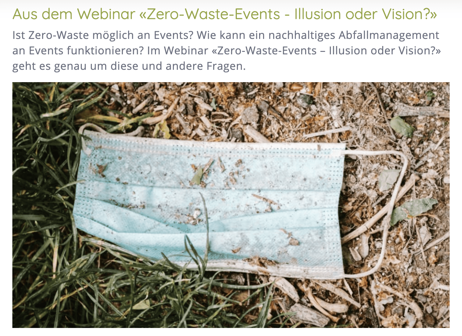 Zero-Waste-Events – Illusion oder Vision?