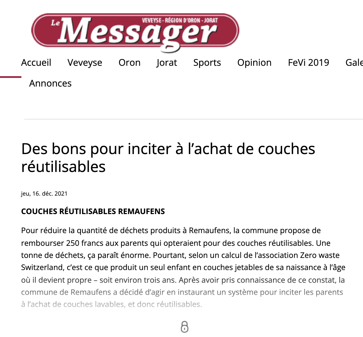 Des bons pour inciter à l’achat de couches réutilisables