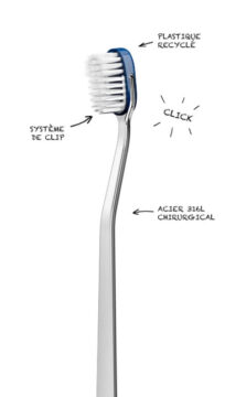 Brosse à dent en métal