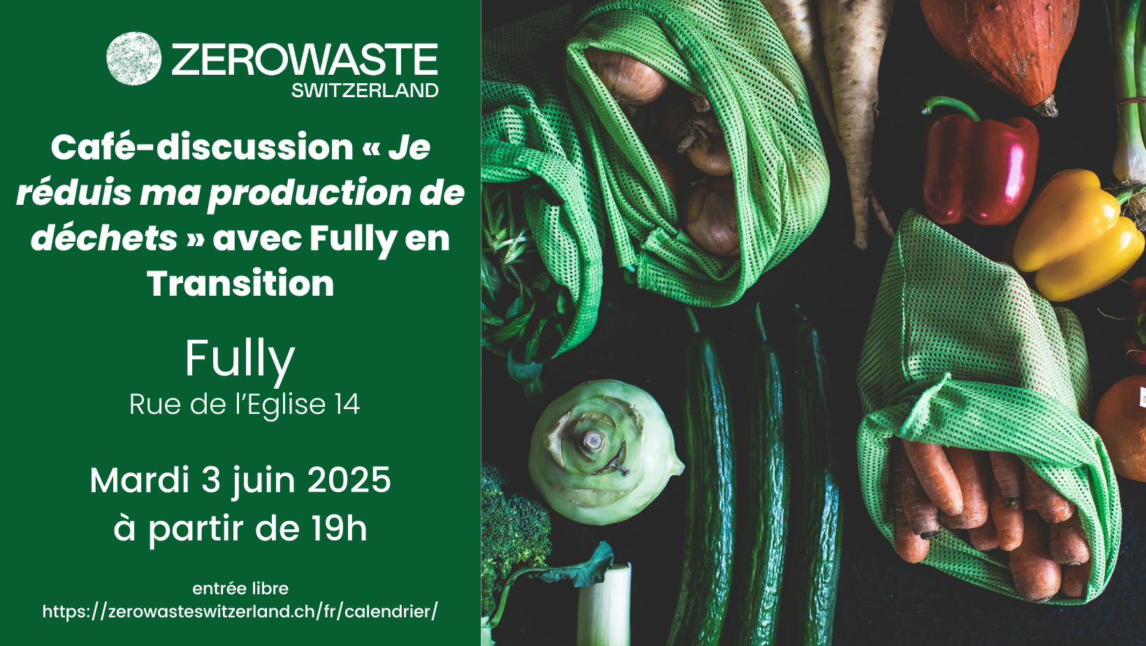 Fully – Café-discussion « Je réduis ma production de déchets » avec Fully en Transition